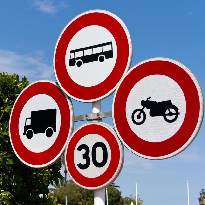 Alupanel traffic road sign