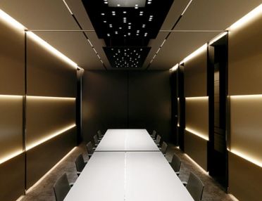Alupanel Black And Gold Boardroom 1000X1000