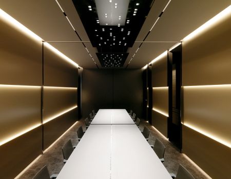 Alupanel Black And Gold Boardroom