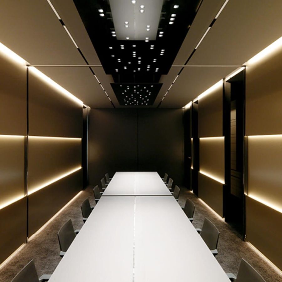 Alupanel Black And Gold Boardroom 1000X1000